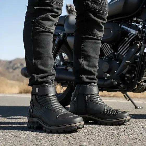Bota Motoqueiro Marotto preto MotoCiclista Couro Anatomica Confortavel