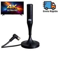 Antena Digital Interna e Externa com Cabo 1,8m para TV com ou sem Conversor Fácil Instalação