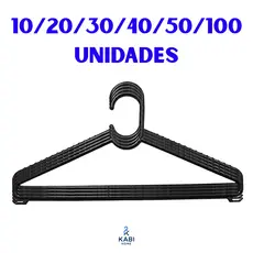 Cabides para Roupas, Kit de Cabides para Roupas Cabide Preto adulto, cabide reforçado adulto Fabrica