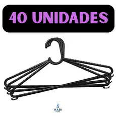 Kit 40 Cabides Preto Reforçado Adulto Linha Premium Envio Imediato