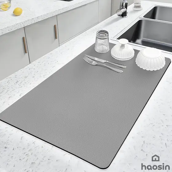 Tapete Mágico Escorredor Louca Luxo Couro Absorvente 60x40