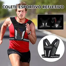 Colete Esportivo Refletivo Com Bolso Para Garrafa De Água E Bolso Para Celular Adequado Para Ciclismo E Corrida Noturna