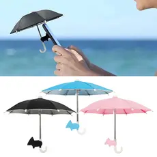 Mini Guarda-Chuva Sol Acessórios De Decoração De Bicicleta Móvel Automático De Poliéster Nova Telefone