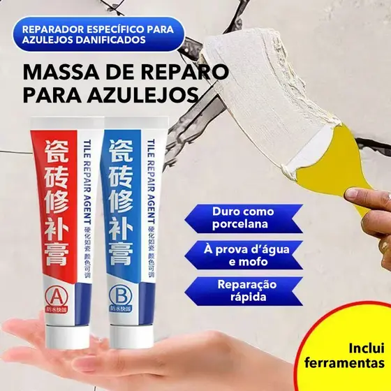 (Oferta 6 Cores) AB Adesivo para Reparo de Azulejos Cerâmicos Agente de Soldagem Agente de Colagem de Secagem Rápida