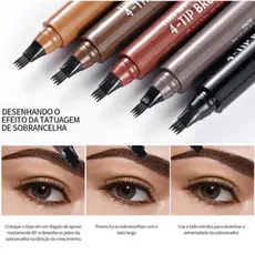 Caneta De Sobrancelha Com Efeito Microblading Lápis Inspirado Em Tatuagem De 4 Cores