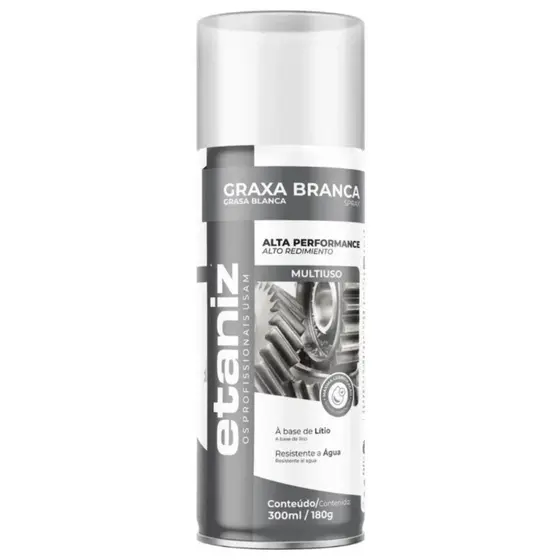 Graxa Branca De Lítio Spray 300ml Etaniz