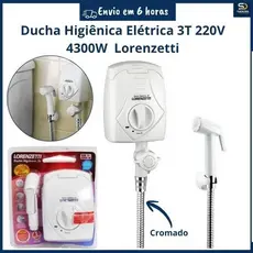 Ducha Higiênica Elétrica Aquecedor 3T 220V 4300W Branca Lorenzetti Salão De Beleza Banheiro