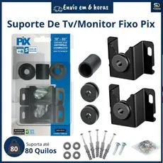 Suporte Tv E Monitor Fixo Universal LED Smart LCD Original PIX 10 A 85  Polegadas" Parede ou Painel