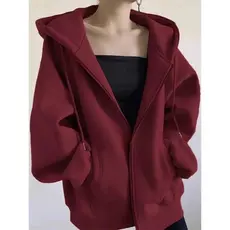 blusa moletom feminina em zíper casual