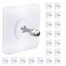 Kit 20 Peças Ganchos De Parede Adesivos Parafuso Pendurar