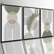 Quadros Decorativos Abstrato Geométrico Verde Moderno Luxo Sala Quarto