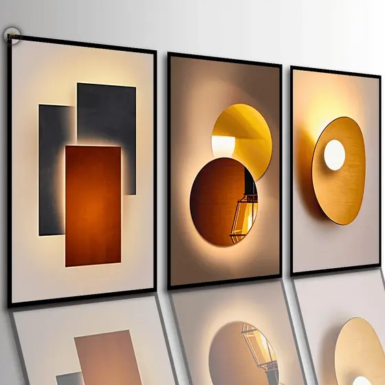 Quadros Decorativos Geométrico Arte Abstrato Premium Luxo Sala Quarto