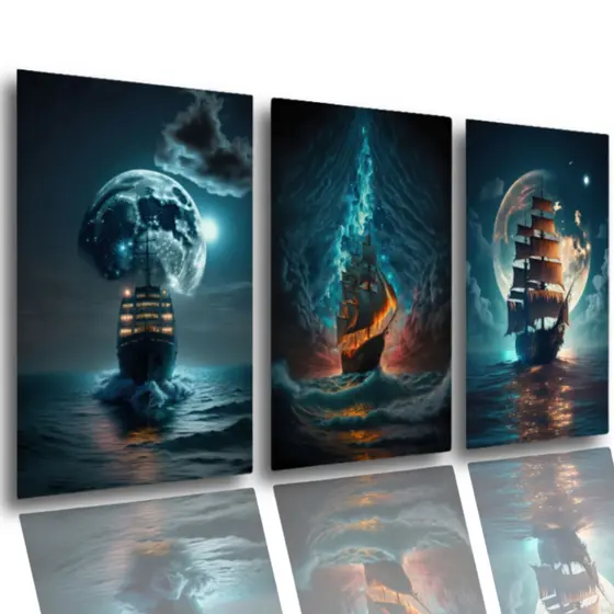 Quadros Decorativos de Navios Vintage Arte Náutica Sala Quarto