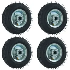 Kit 04 Rodas Aro 6x2 C/ Câmara E Pneu Para Carrinho De Carga