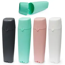 Kit 2 Porta de Dente Casal Estojo Higiênico Portátil Com Tampa Viagem Academia
