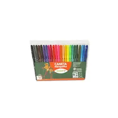 Kit Canetinha 24 Cores Leo&Leo | Refil para Camiseta que Pinta | Pinte e Lave