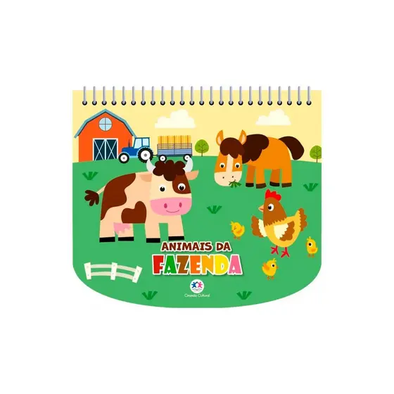 Livro de Colorir Animais da Fazenda com Canetinhas e Adesivos - Ciranda Cultural