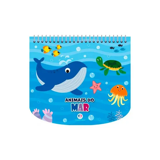 Livro de Colorir Animais do Mar com Canetinhas e Adesivos - Ciranda Cultural