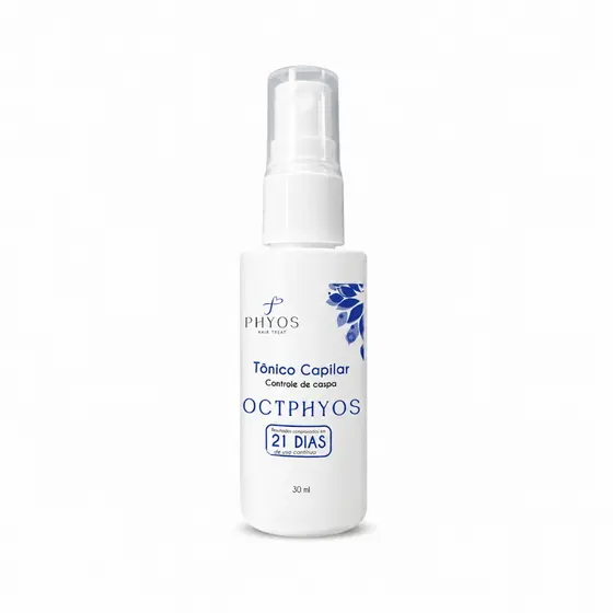 Tônico Capilar Anticaspa OctPhyos 3 em 1 – Combate Oleosidade, Coceira e Caspa – 30ml