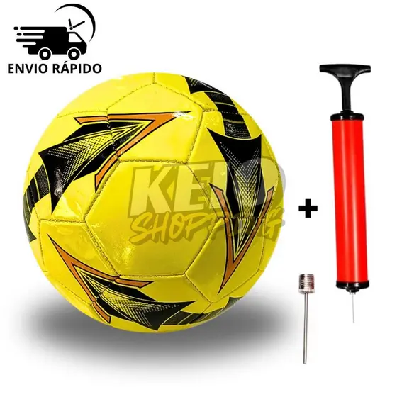 Bola de Futebol Tamanho 5 Couro Sintetico Costurada Com Bomba De Bola Para Menino Brincar Futebol