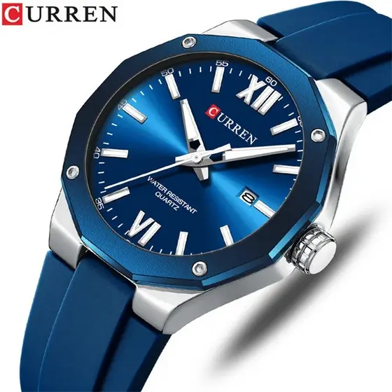 CURREN 8465 Relógio De Quartzo Masculino Moda Simples Lazer Calendário Esportivo À Prova D'água