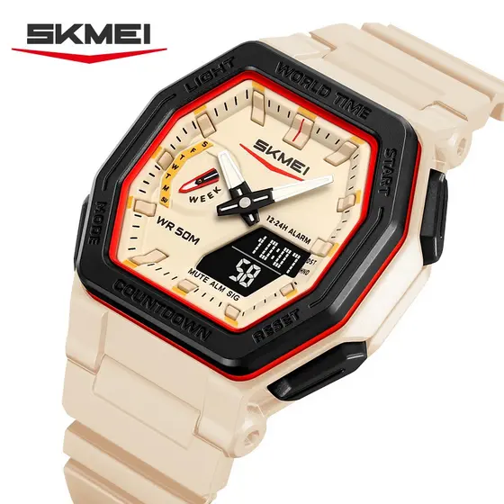 SKMEI 2438 Relógio Eletrônico De Quartzo Masculino Moda Simples E Confortável Presente Esportivo