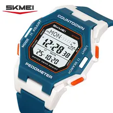 SKMEI 2596 Relógio Digital Masculino Moda Esportiva Dinâmica Quadrada Caso Presente