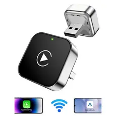 Dongle Adaptador Automático CarPlay Android Sem Fio 2 Em 1 , Novo Modelo