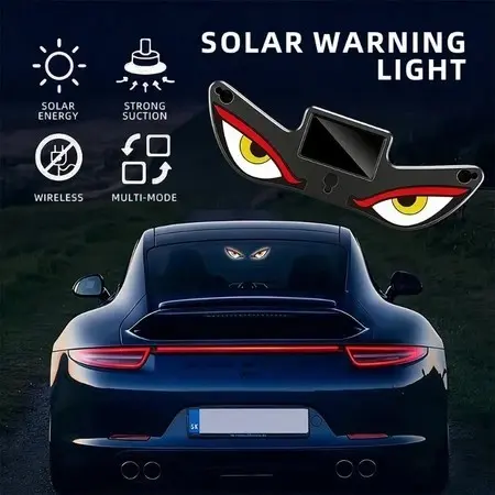 Luz Solar Sem Fio Da Decoração Do Olho Diabo Diodo Emissor De Para A Janela Traseira Carro , Lâmpada Atmosfera Automátic