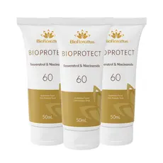 Kit 3 Protetor Solar Facial Alta Proteção Com Resveratrol E Niacinamida FPS 60 - Bioprotect