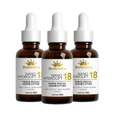 Kit 3 Sérum Lifting Efeito Cinderela Instantâneo Anti Rugas | Hydrolift + Ácido Hialurônico