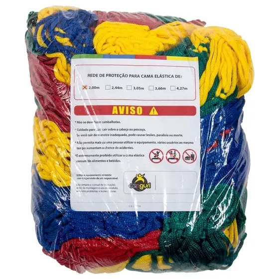 Rede de Proteção Colorida PapiBrink para Cama Elástica de 2 m