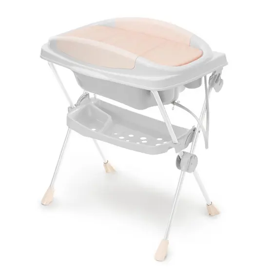 Banheira Bebê Plastica Premium Branca Rosa Galzerano