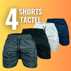 KIT 4 Bermuda Tactel Masculina com Elastano Bolsos Laterais Conforto e Liberdade