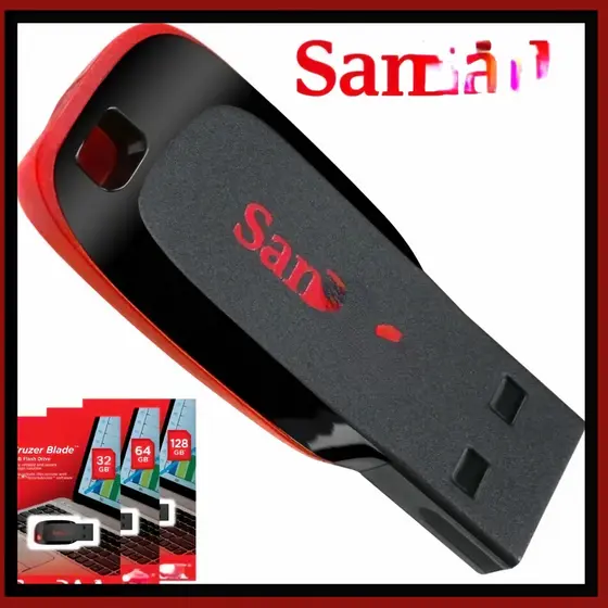 Pen Drives e OTGs USB 64GB 128GB  Cruzer Lâmina 2.0 Flash Drive Memory Stick Pen Drive (Rplc)