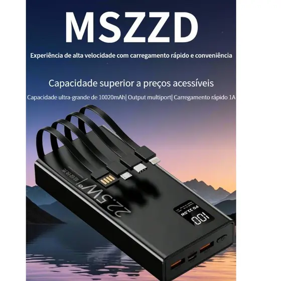 ELETRO 225WPower Bank 10000mAh | Carregamento Rápido | Display Digital