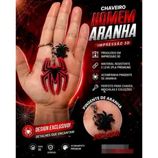 CHAVEIRO INSPIRAÇÃO HOMEM ARANHA l SPIDERMAN l COLECIONÁVEL l PRESENTE l DESCOLADO l IMPRESSÃO 3D