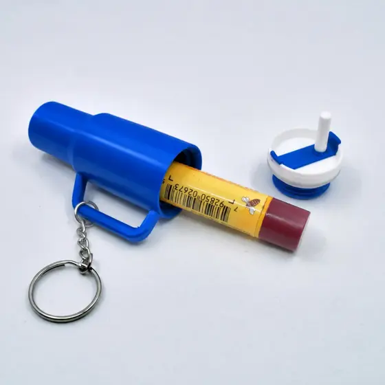 Chaveiro porta batom miniatura copo | hidratante labial | dinheiro | remédio | garrafinha rosqueavel | fitness