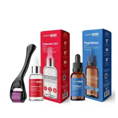 Dermaroller microagulhamento Skincare Acido Hialuronico Facial Rejuvenescimento com Séruns Kit anti-idade Pele Lisa