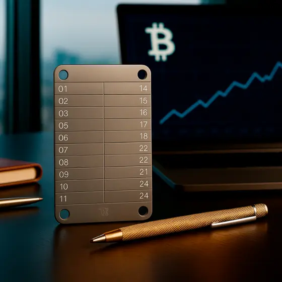 Cold Wallet Cripto Aço Inox 304 – Carteira Física Bitcoin Compatível com Ledger, Trezor e Metamask