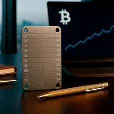 Cold Wallet Cripto Aço Inox 304 – Carteira Física Bitcoin Compatível com Ledger, Trezor e Metamask