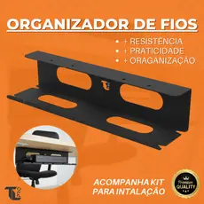 Organizador De Cabos Mesa Esconder Fios Parede Calha Organizadora De Cabos Suporte Para Fios e Cabos