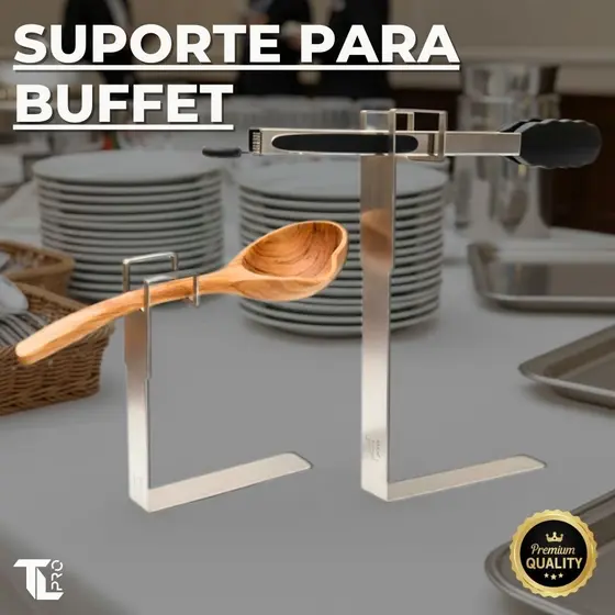 Suporte Pegador Utensílios Para Buffet Cozinha Utensílios Pegador Inox 304 15cm e 25cm