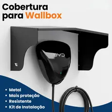 Cobertura Wallbox BYD Carregador Carro Elétrico Toldo Estação de Recarga Contra Chuva Sol Poeira