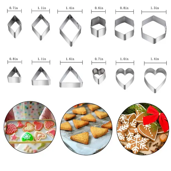 Molde de aço inoxidável 30 pçs molde de bolo molde de biscoito em forma de coração estrela em forma de flor bolo Chocola