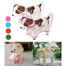 Capa De Chuva Para Cães Transparente Impermeável / Jaqueta Com Capuz Para Animal De Estimação