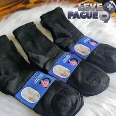 Kits Meia Masculina Cano Alto Básica Confortável Cano Longo Dia Esporte Meia Fitness
