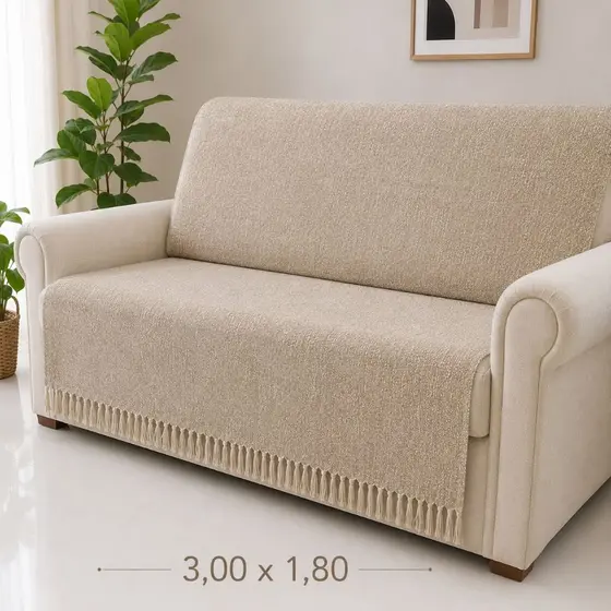 Manta para Sofá 2,10x1,20 Decorativa Luxo Tipo Capa Protetora 100% Algodão