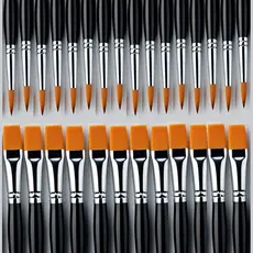 Conjunto De Pincéis De Pintura Profissional (50 Unidades)-Cerdas De Nylon De Vários Tamanhos Para Óleo/Água/Acrílico/Art
