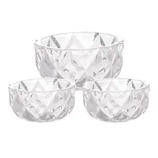 Conjunto Diamond Lyor Cristal Centro De Mesa 18cm Bowls 11cm Decoração De Cozinha Sala De Estar